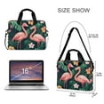 thumbnail image 3 of FORMRS 16" Laptop Sleeve Bag Carrying Case with Handle Travel Shoulder Briefcase, Flamingo Leaves Pattern, 3 of 8