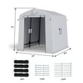 thumbnail image 4 of Outdoor Storage Shelter Shed, 6ft x 8ft x 7ft Portable Storage Shed, Multi-Purpose Carport Shed for Motorcycle, Garden Tools, 4 of 7
