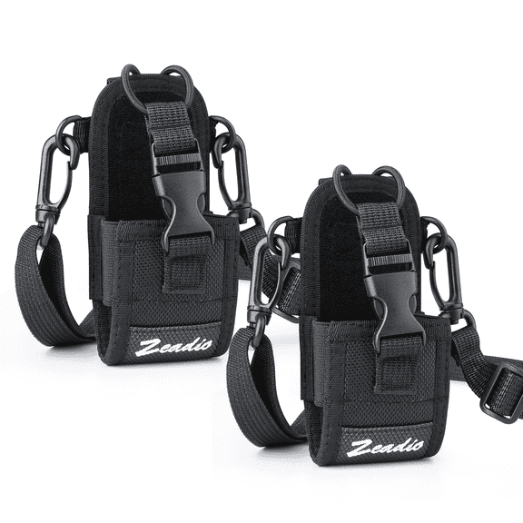 Zeadio Adjustable Multi-Function Pouch Case Holder for GPS, Phone, Two-Way Radio, Pack of 2