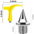 thumbnail image 2 of MRSXXNTY 140PCS 1/4inch Stainless Steel Track and Cross Country Spikes Golf Shoe Spikes with Spike Wrench, Replacement Spikes for Sprint Sports Short Running Track Shoes, 2 of 5