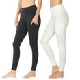 thumbnail image 1 of Women & Plus Stretch Workout Running Tight Leggings with Wide Waistband & Pockets, 1 of 1