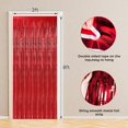 thumbnail image 2 of Cortina BTSD-Home, paquete de 10 unidades, con flecos de lámina roja, 244 x 91 cm, 2 of 7