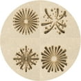 thumbnail image 1 of Ahgly Company Tapis Rond Lavable en Machine Intérieur Transitionnel Pérun Brun, 4 Pieds Rond, 1 of 7