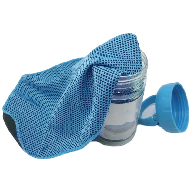 Toalla refrescante de malla de fibra, toalla refrescante, toalla deportiva absorbente multifunción Azul
