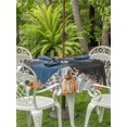 thumbnail image 2 of Outdoor Tablecloth with Umbrella Hole and Zipper, Orange Pumpkin Fall Round Table Cloth 60 Inch Waterproof Tablecloth, Sunflower Thanksgiving Botanical Leaves Picnic Table Cover for Patio Camping, 2 of 7