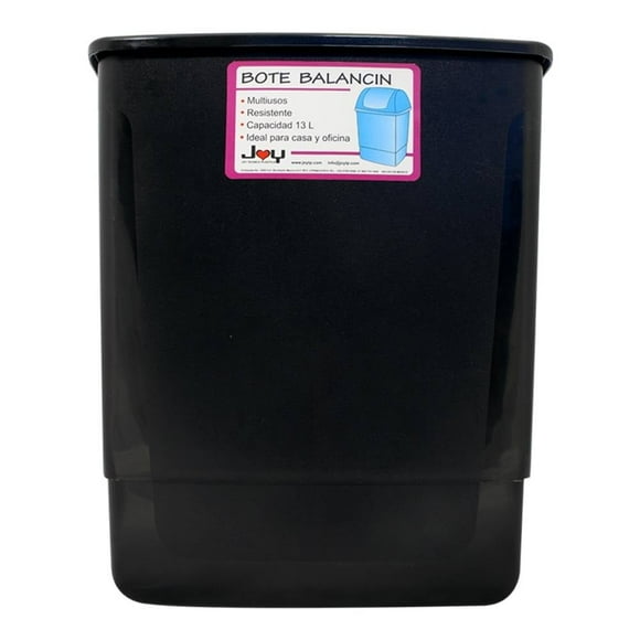 Bote de Basura Joy Negro 13 Litros