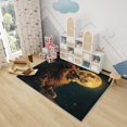 thumbnail image 3 of Lion Rugs for Bedroom - 2x3 Rug - Lion Rug - Full Moon Wild Animal Area Rug - Boys Men Wildlife Rugs - Starry Sky Carpet, 3 of 7