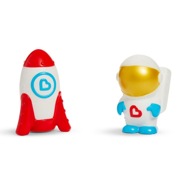Munchkin Galaxy Buddies™ Water Safe Light Up Bath Toy Set - Astronaut & Rocket Ship