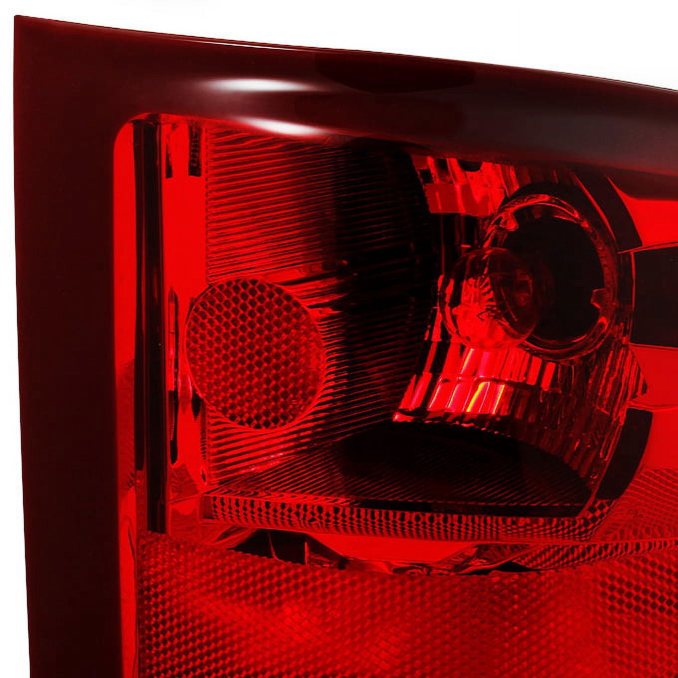 AKKON - For 07-14 Chevy Silverado Pickup Truck Rear Red Clear Tail Lights Brake Lamps Replacement Pair Left + Right