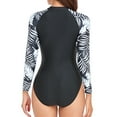 thumbnail image 4 of Stralyhd Womens Swimsuits Tummy Control Rash Guard Uv Protection Surfing Swimwear Long Sleeve 2025 Modest Swimsuits Zip Front One Piece Bathing Black S, 4 of 7