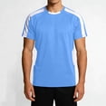 thumbnail image 2 of T Shirts for Man,Men's Short Sleeve Round Neck Basketball Training Sport T-Shirt Color Block Running Fitness Top, 2 of 8