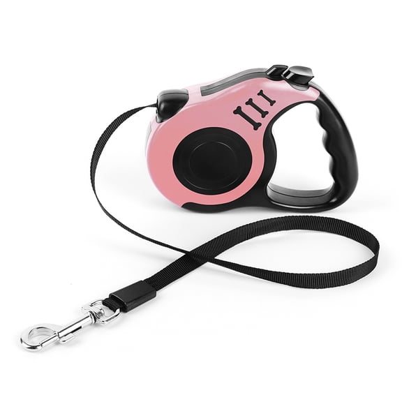 Levviye 360° Tangle-Free Retractable Dog Leash with Anti-Slip Handle 10Ft Strong leash One-Handed Brake/Pause, Pink