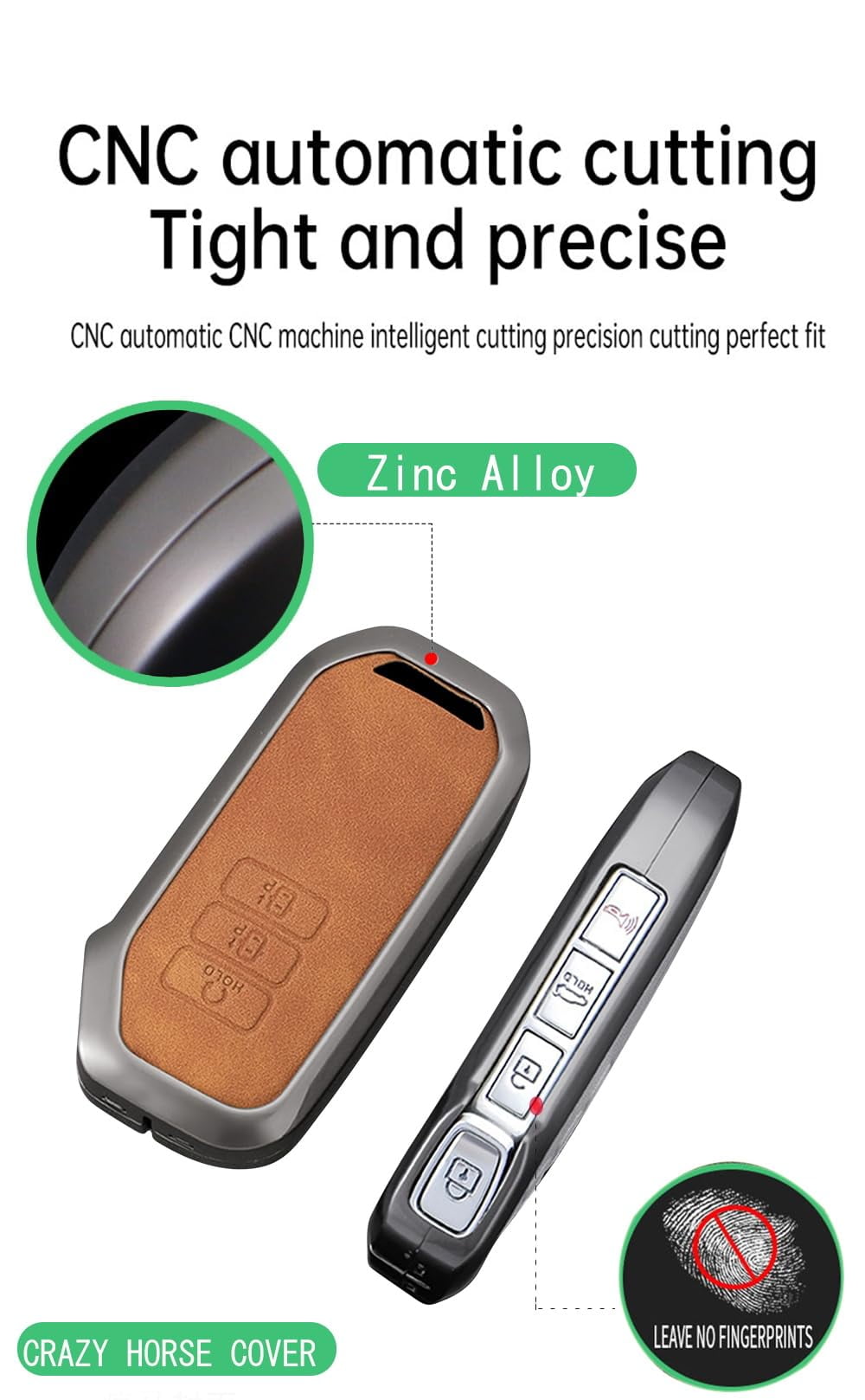 Heavy-Duty 7-Button Zinc Alloy Smart Key Fob Cover for Kia EV6 GT-Line K8 V6 Sportage Niro Hybrid 2023 Sorento Keyless Entry Remote Case with Metal Keychain Holder