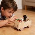thumbnail image 4 of BotaniNest Screwdriver Board Group LED Screw Cart Children's Busy Board Wooden Cart Busy Light Preschool Education, 4 of 7