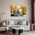 thumbnail image 5 of Painting Of A Stream In A Forest With Trees And Leaves Canvas Poster Bedroom Decor Sports Landscape Office Room Decor Gift,Frame-style,12x18inch(30x45cm), 5 of 8