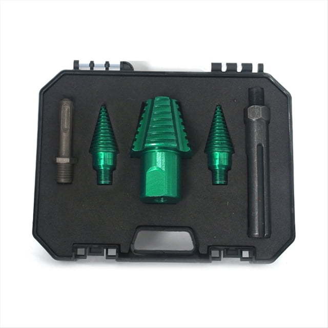 Juego de Taladro EléCtrico para Cortar Madera, Cono CóNico Desmontable con Ranuras en Espiral, Herramientas para Cortar Madera Redondas para el Hogar.