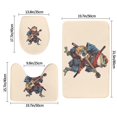 thumbnail image 2 of Bathroom Rugs Sets 3 Piece - Samurai Frog Guitar Absorbent Non Slip Bath Mats, U-Shape Toilet Lid Cover, Contour Mat, Soft Washable Shower Mats Bath Rug Mat for Bathroom Tub Toilet, 2 of 7