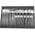 thumbnail image 2 of Nvzi 24-Piece Silverware Set - Stainless Steel Reusable Utensils Forks Spoons Knives Set, Mirror Polished Cutlery Flatware Set, Great for Family Gatherings & Daily Use (6 set, Silver), 2 of 5