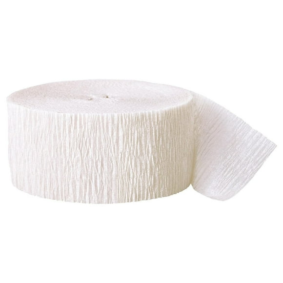 White Crepe Streamer, 81 ft, One 81ft Streamer