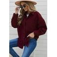 thumbnail image 4 of Women's Wine Red Corduroy Button Pocket Shirt, 4 of 14