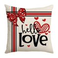 thumbnail image 2 of Fundas de almohada DcGZvy, tamaño estándar, de lino, 45 x 45 cm, decorativas, estilo bohemio, con estampados de San Valentín y cuadradas., 2 of 6