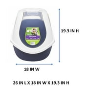 Vibrant Life Mega Smart Cat Cove Enclosed Cat Litterbox, Navy & White, 1 Count