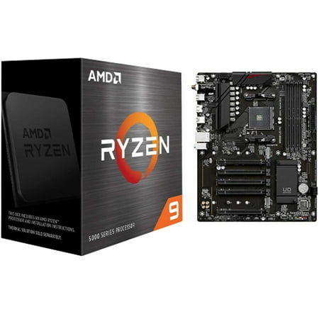 AMD Ryzen 9 5950X 16-core 32-thread Desktop Processor + Gigabyte AMD B550 UD AC Gaming Motherboard - 16 cores & 32 threads - 3.4 GHz- 4.9 GHz CPU Speed - 72MB Total Cache - PCIe 4.0 Ready x16 Slot ...