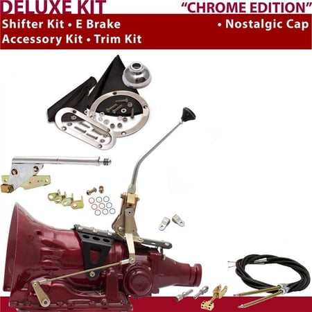 American Shifter TH350 Shifter Kit 10 in. E-Brake Cable Clevis Trim Kit for CC3AD