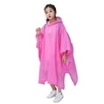 thumbnail image 2 of Yesbay Rain Poncho Waterproof Non-Disposable Travel Rain Gear Coat for Kids,Red, 2 of 8