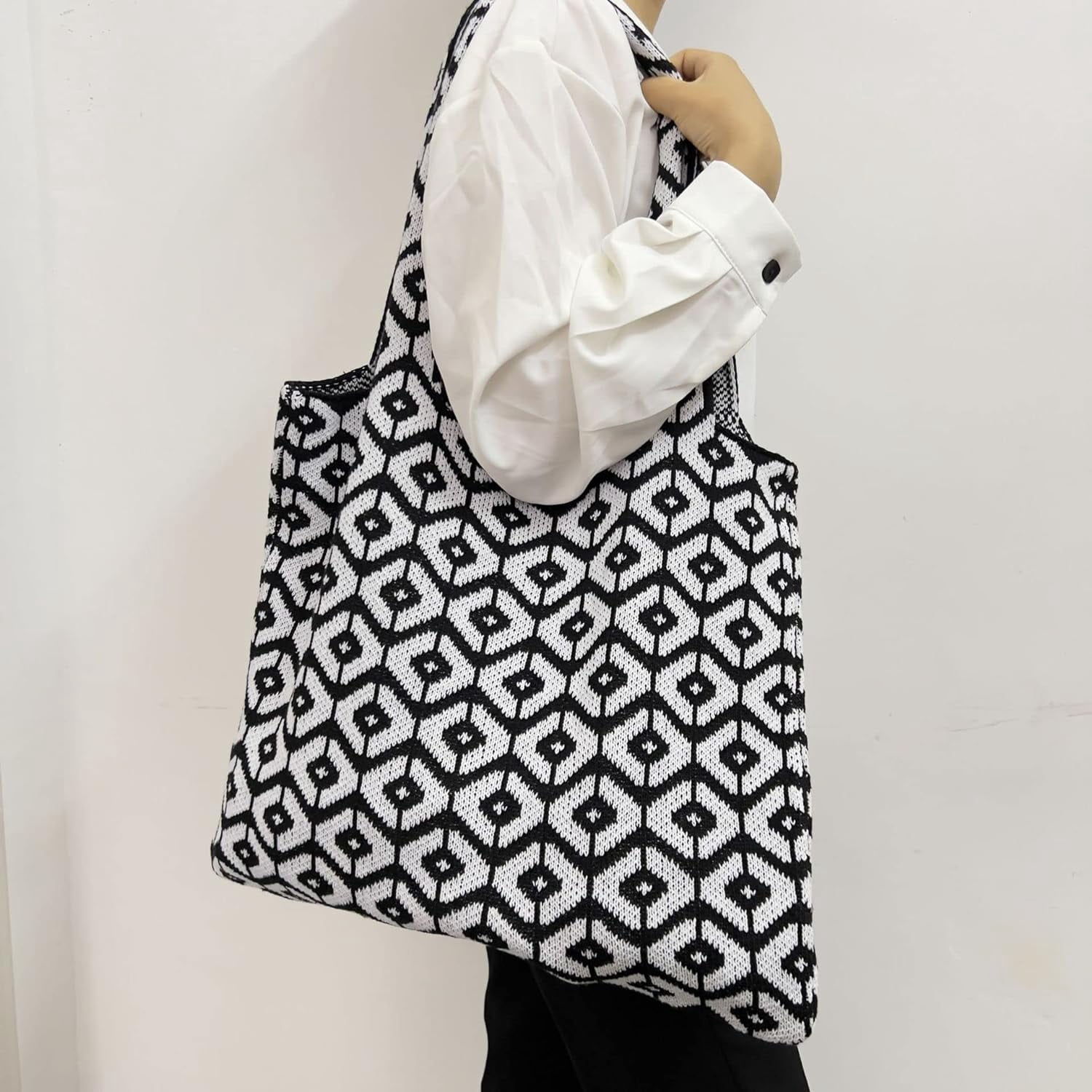 Kukuzhu Y2k Aesthetic Tote Bag Aesthetic Y2k Bag Crochet Tote Bag Aesthetic Tote Bags Aesthetic Y2k Purse