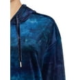 thumbnail image 5 of Time and Tru Women's Tie Dye Velour Hoodie, Sizes XS-3XL, 5 of 5