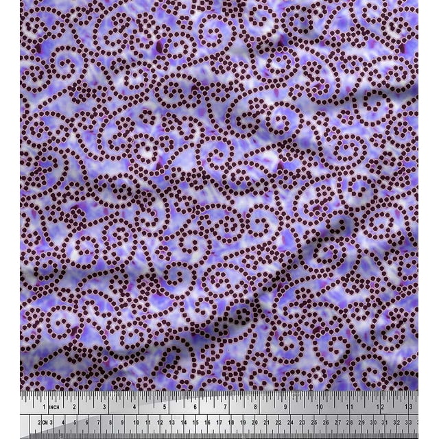 Soimoi Tissu en Rayonne Imprimé Abstrait Tourbillon au Mètre 42 Pouces de Large
