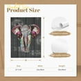 thumbnail image 4 of ADALE Animal Wall Art on Canvas Boho Bedroom Decor Elephant with Flower Pictures Bohemian Bathroom Wall Decor Mandala Wildlife Paintings Living Room Artwork Home Decorations Unframed 16x20 Inch, 4 of 6