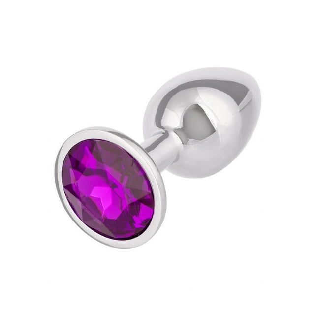 CalExotics Jewel Plug Anal Rond en Aluminium, Améthyste Grand