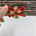 thumbnail image 5 of Christmas Red Green Plaid Tree Bows,Linen Bowknot Wreath Bow with Holly Leaves Berry for Christmas Garland Tree,Crafts,Wrapping, Wreath Xmas Hanging Ornaments Decor, 5 of 5