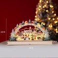 thumbnail image 1 of Arco navideño de madera con LED - Pueblo navideño - Adornos navideños de madera Vitrina comercial luminosa LED, 1 of 2