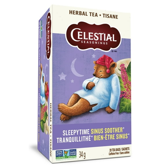 Celestial Seasonings Tranquillithé Bien-être Sinus, Sans caféine, Tisane, 20 Sachets 34g/20 Sachets