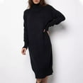 thumbnail image 2 of Women's Winter Maxi Sweater Dress Oversize Long Sleeve Knit Pullover Bell Loose, 2 of 6