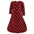 thumbnail image 3 of Hudson Baby Infant Girl Thermal Long Sleeve Sleeping Bag 2pk, Buffalo Plaid Leopard, 0-6 Months, 3 of 4