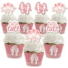Tutu Cute Ballerina - Cupcake Decoration - Ballet Birthday Party Or Baby Shower Cupcake Wrappers And Treat Picks Kit - Set Of 24