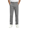 thumbnail image 2 of Fesfesfes Kids School Uniform Pants Straight Leg Elastic Waist Casual Trousers with Pockets for Boys Girls Back to School Daily Wear Ages 5-15 Years, 2 of 9