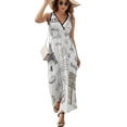 thumbnail image 2 of Paris Cafe Painting Sleeveless Dress Dresses Women Summer Evening Dresses Ladies Bohemia Long Dresses, 2 of 9