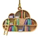thumbnail image 1 of Teissuly Christmas Tree Decoration, Book Lovers Heart Ornament Bookshelf Pendant Teissuly WER202310235215, 1 of 6