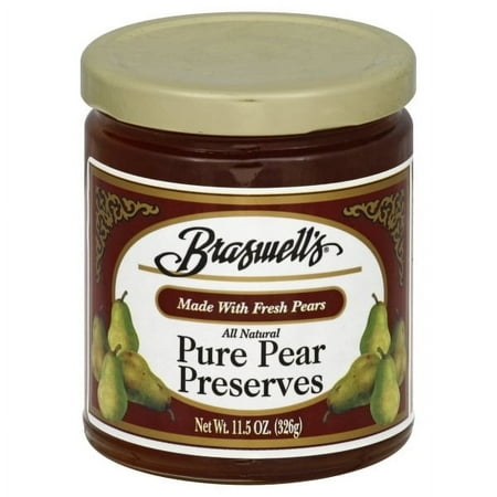 Braswell's All Natural Pure Pear Preserves, 11.5 oz