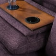 thumbnail image 6 of PonLiving Sectional Sofa, 2 Piece Living Room Linen Couch with Storage Ottoman, Cup Holder, Left Facing Chaise, Purple, 6 of 7