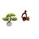 thumbnail image 1 of Colección De árboles Bonsái Artificiales, Centros De Mesa De Plantas Artificiales, Figura Humana, Estatua De Pensador Abstracto, Arte, Adorno Versátil, Escultura, Oficina, Boda, 1 of 8