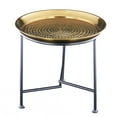 thumbnail image 1 of 16¼" D. x 15½" H. Champagne Tone Hammered Removable Tray w/ Stand, 1 of 2