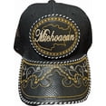 thumbnail image 1 of Gorra de Michoacan Gorro Ajustable Unisex, Estilo Charro, Poliéster/acrílico, Diseño de Piel de Serpiente Bordado en Negro, 1 of 4
