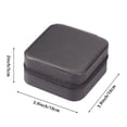 thumbnail image 2 of Joyero pequeño de cuero PU, joyero portátil de viaje para anillos, colgantes, pendientes, cajas de almacenamiento (negro), 2 of 5