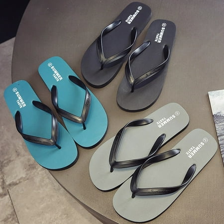 

Flip Flops Slippers Men Summer Fashion Casual Non-Slip Couple Flip Flops Breathable Beach Solid Color Comfortable Slippper